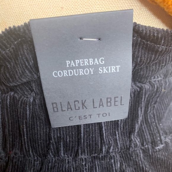 NWT C’est Toi Black Label Cord Paperbag Skirt sz S - Picture 5 of 9
